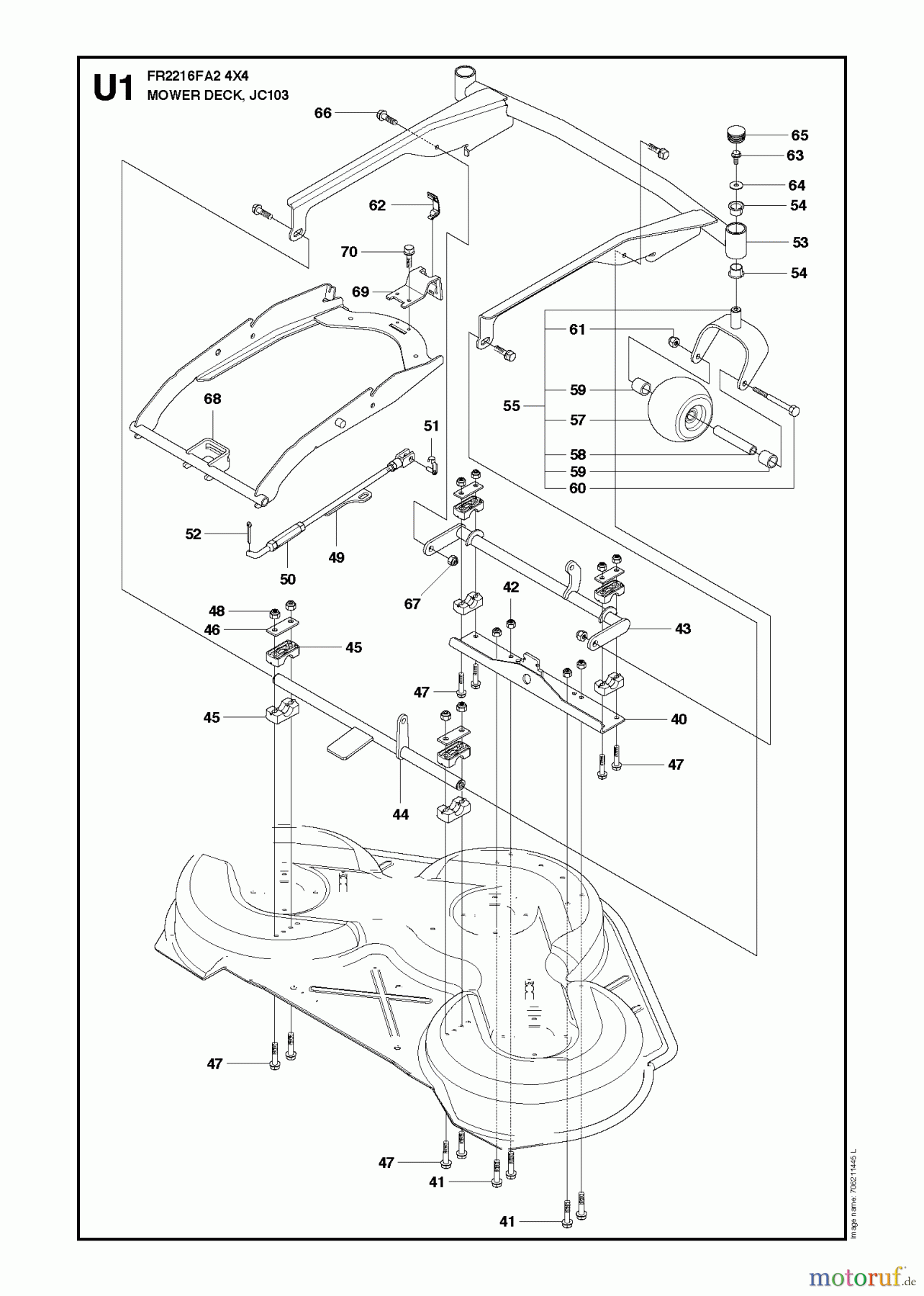 Jonsered Reitermäher FR2216 FA2 4x4 (966415201) - Jonsered Rear-Engine Riding Mower (2010-03) 103CM CUTTING DECK #2