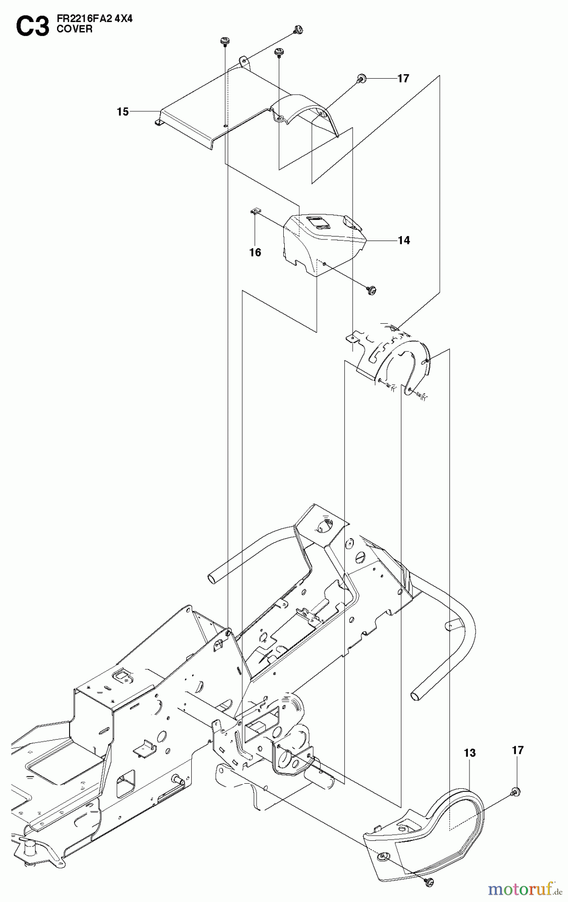 Jonsered Reitermäher FR2216 FA2 4x4 (966415201) - Jonsered Rear-Engine Riding Mower (2010-07) COVER #2