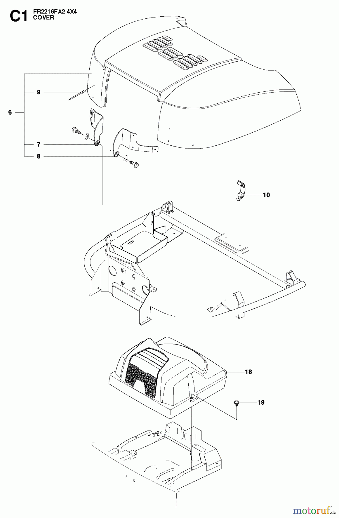 Jonsered Reitermäher FR2216 FA2 4x4 (966415201) - Jonsered Rear-Engine Riding Mower (2010-07) COVER #3