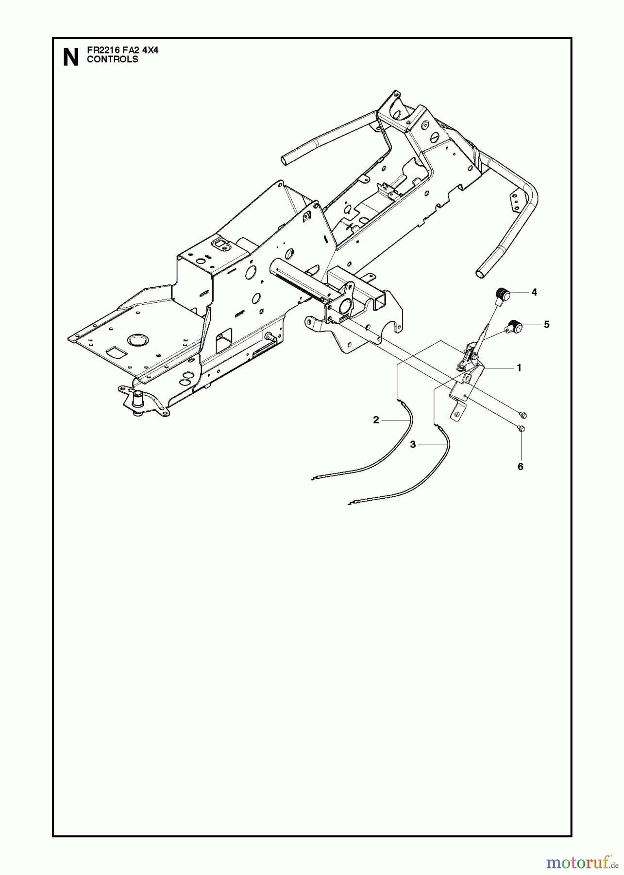 Jonsered Reitermäher FR2216 FA2 4x4 (966773901) - Jonsered Rear-Engine Riding Mower (2012) CONTROLS
