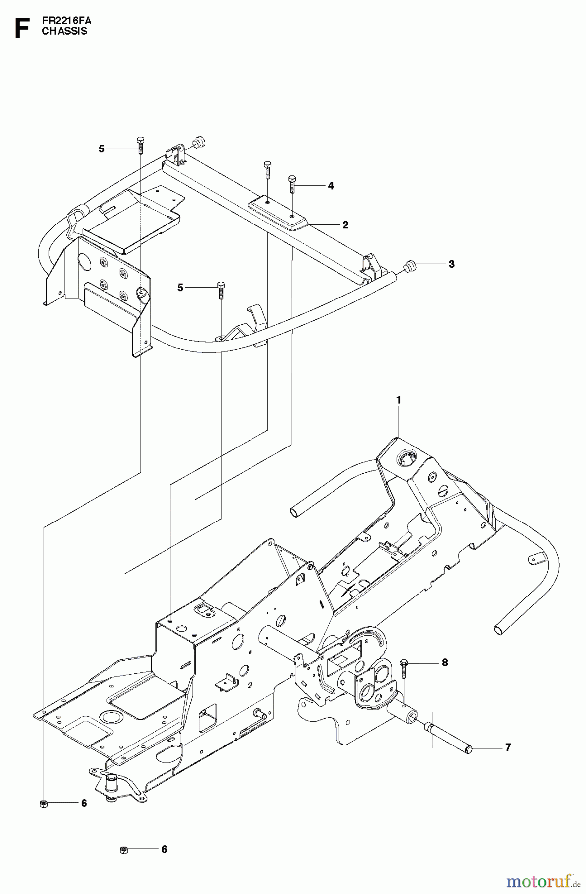 Jonsered Reitermäher FR2216 FR (966414801) - Jonsered Rear-Engine Riding Mower (2010-07) CHASSIS ENCLOSURES