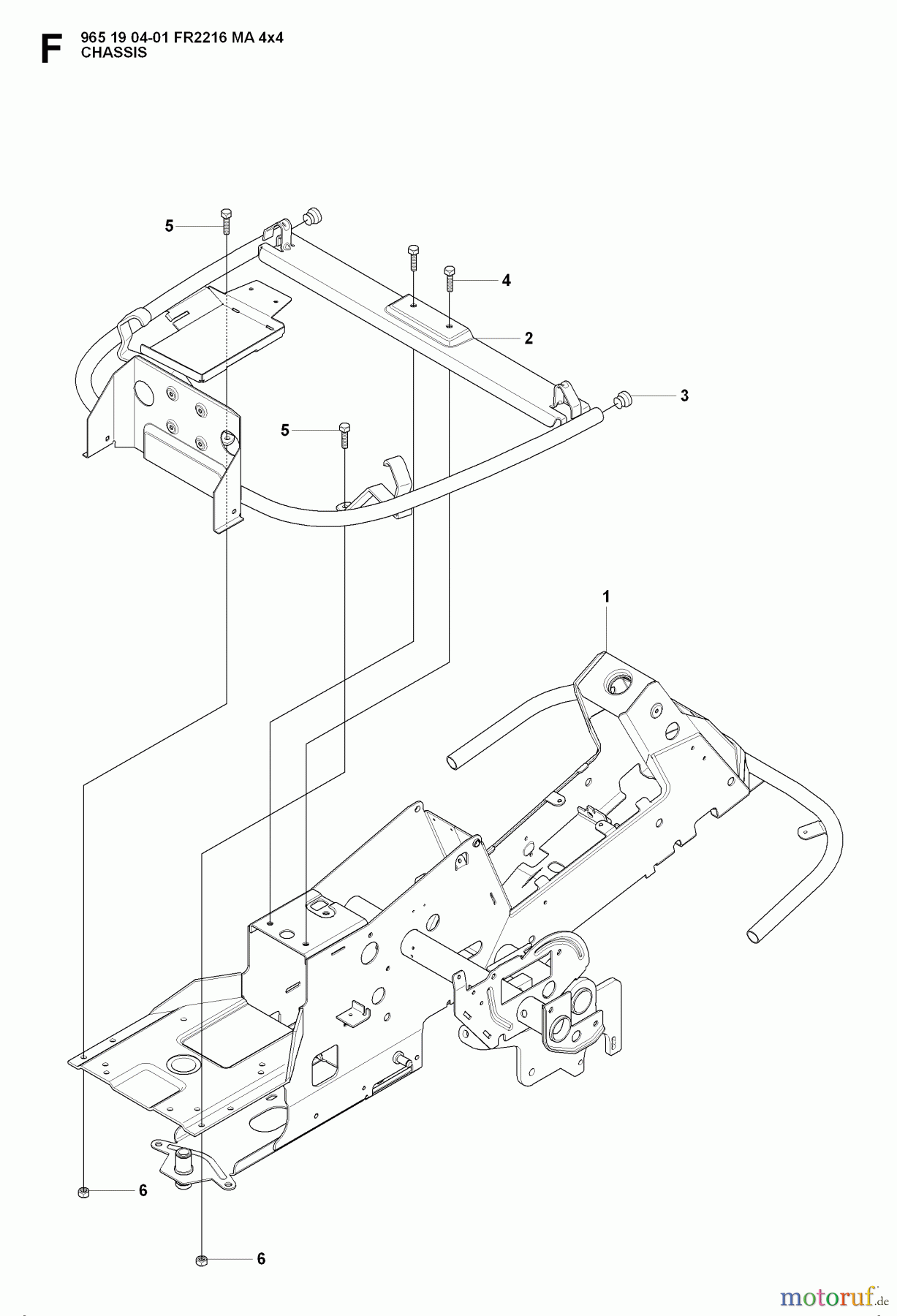 Jonsered Reitermäher FR2216 MA 4x4 (965190401) - Jonsered Rear-Engine Riding Mower (2008-01) CHASSIS ENCLOSURES