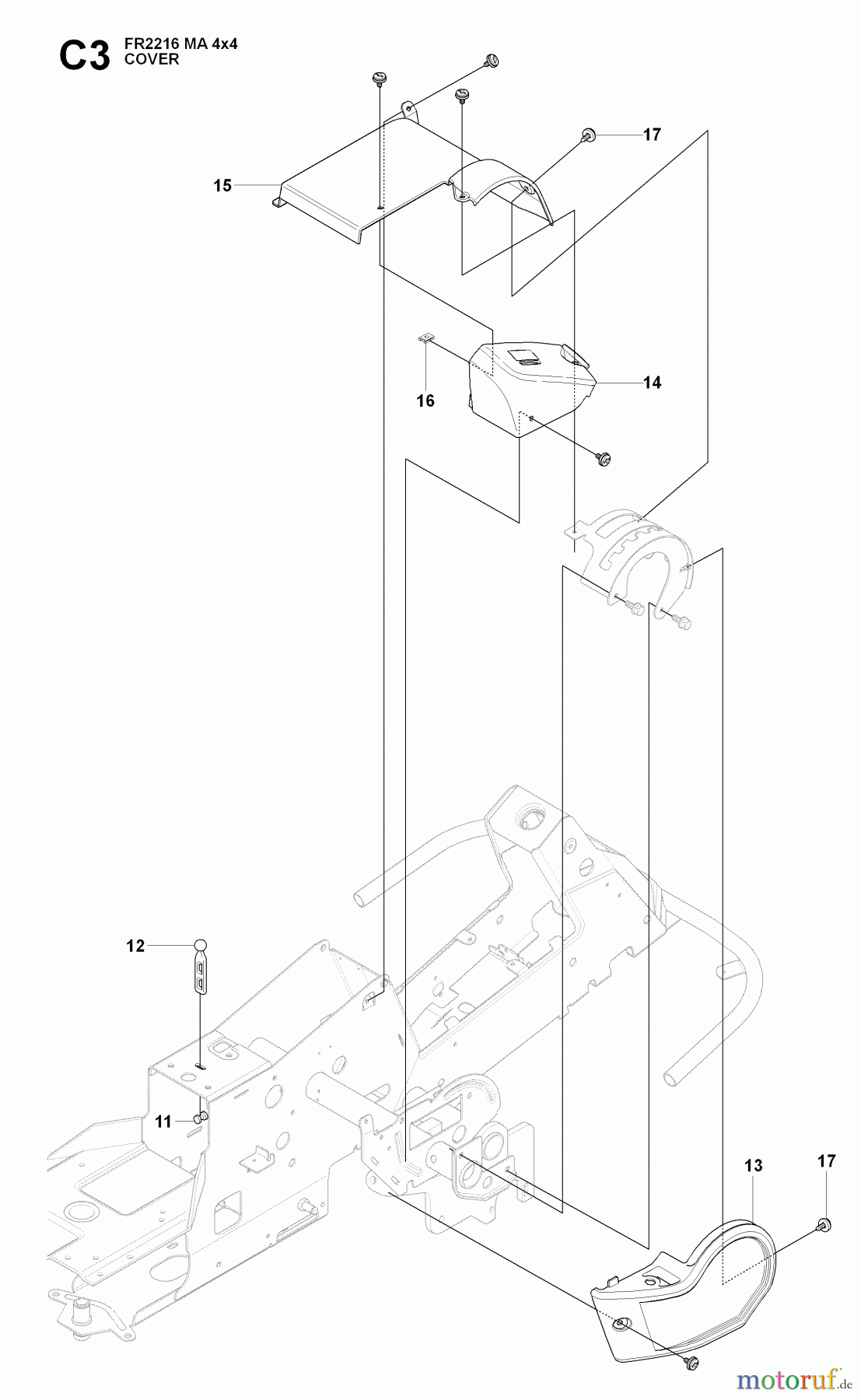 Jonsered Reitermäher FR2216 MA 4x4 (965190401) - Jonsered Rear-Engine Riding Mower (2009-04) COVER #2