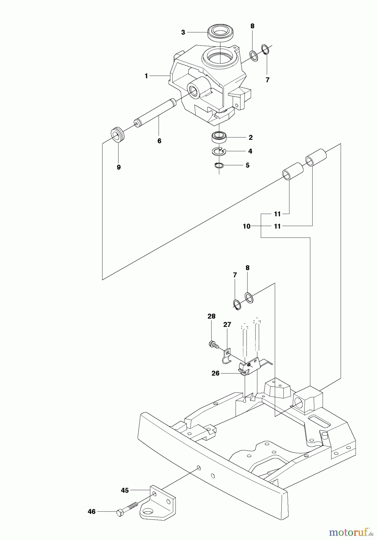 Jonsered Reitermäher FR2216 MA 4x4 (965190401) - Jonsered Rear-Engine Riding Mower (2010-07) CHASSIS ENGINE PULLEYS #1