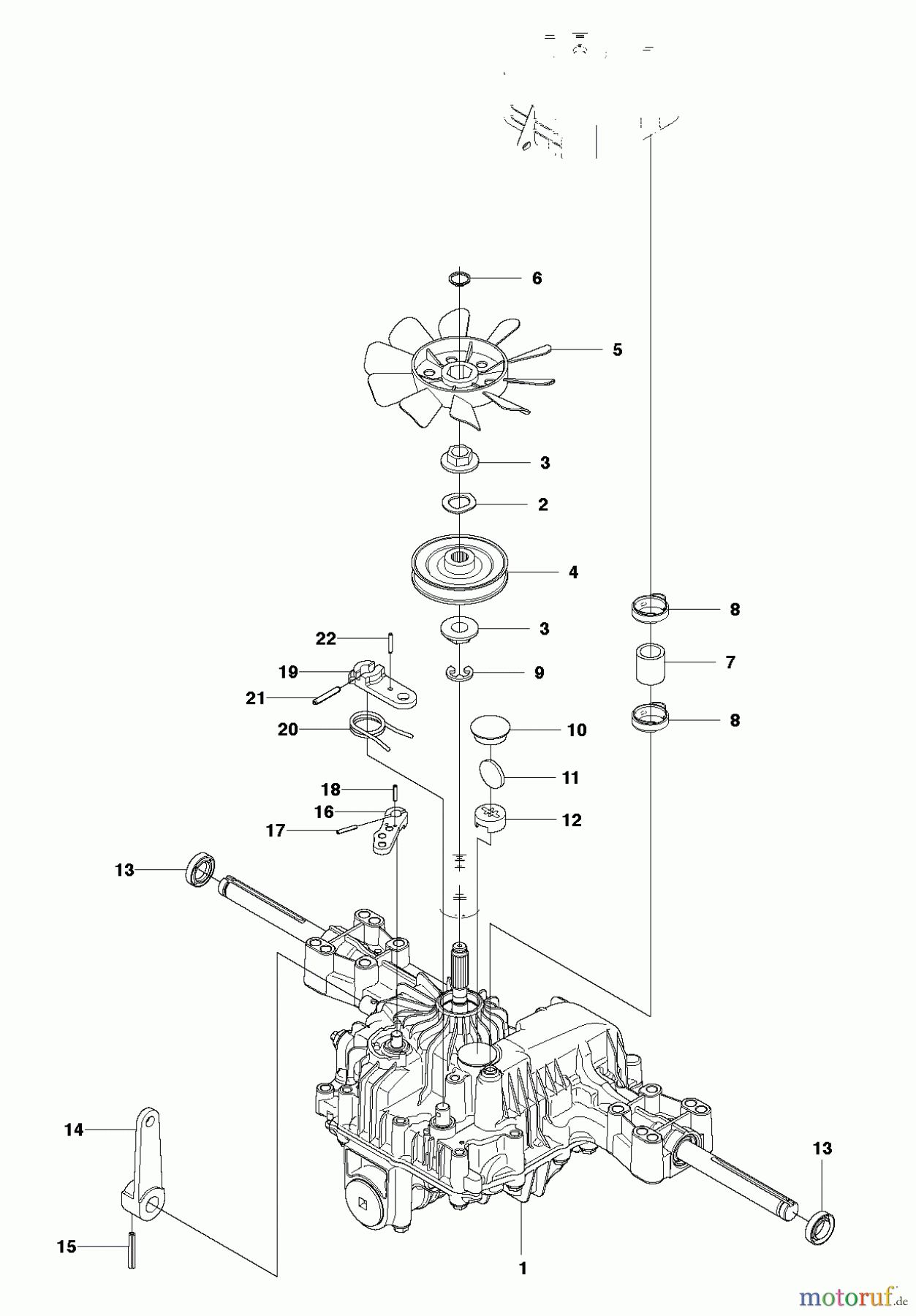 Jonsered Reitermäher FR2216 MA 4x4 (965190401) - Jonsered Rear-Engine Riding Mower (2010-07) HYDRAULIC CONTROL VALVE