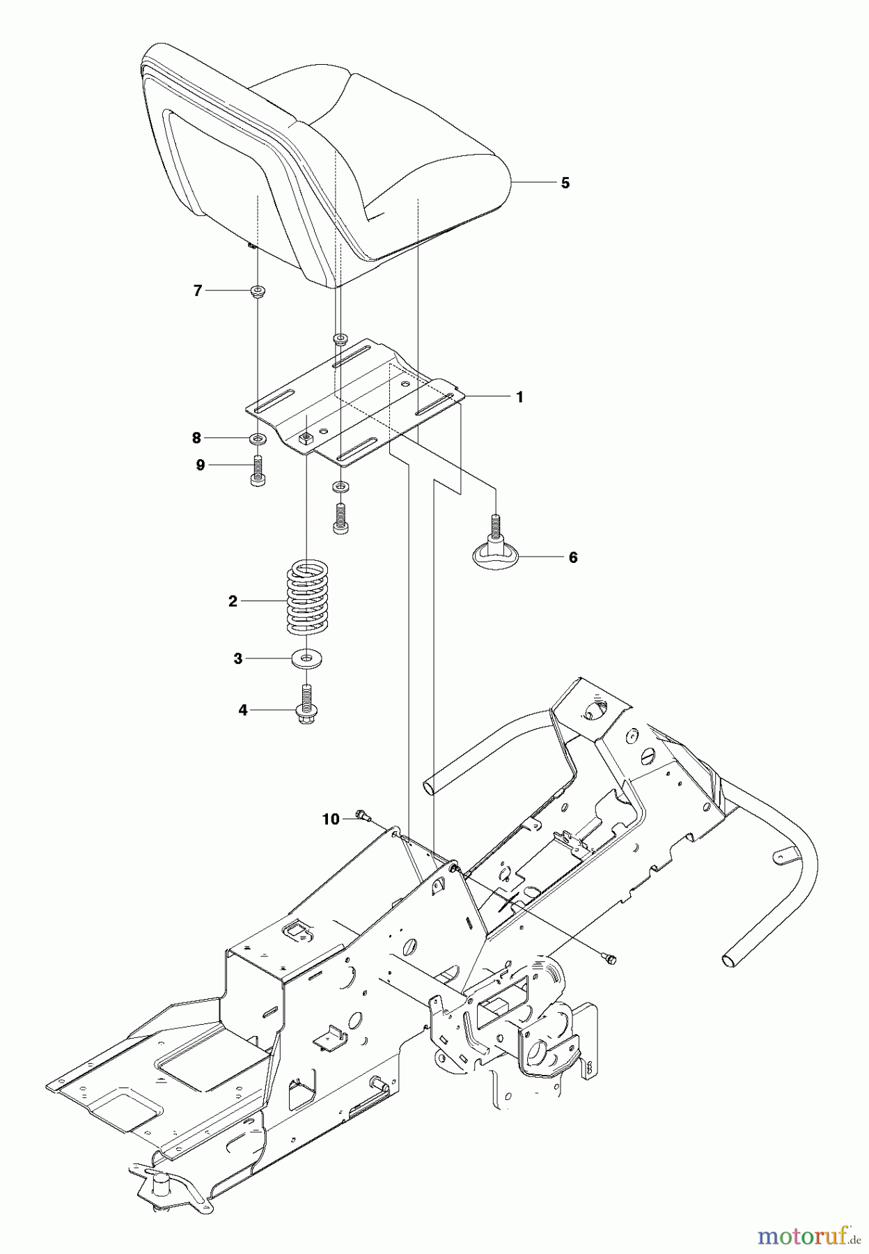 Jonsered Reitermäher FR2216 MA 4x4 (965190401) - Jonsered Rear-Engine Riding Mower (2010-07) SEAT