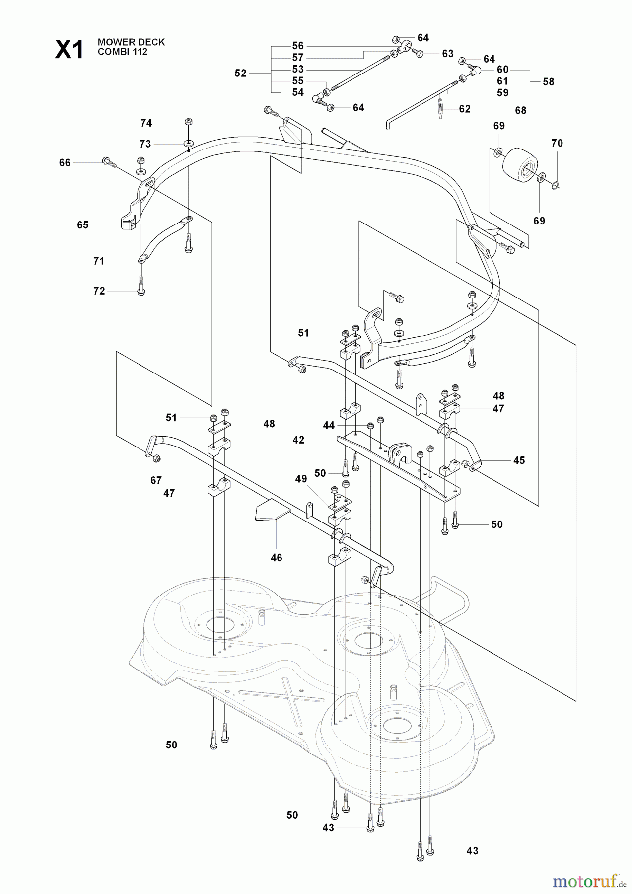 Jonsered Reitermäher FR2218 A 4X4 (966978601) - Jonsered Rear-Engine Riding Mower (2009-02) 44 /112CM CUTTING DECK #3