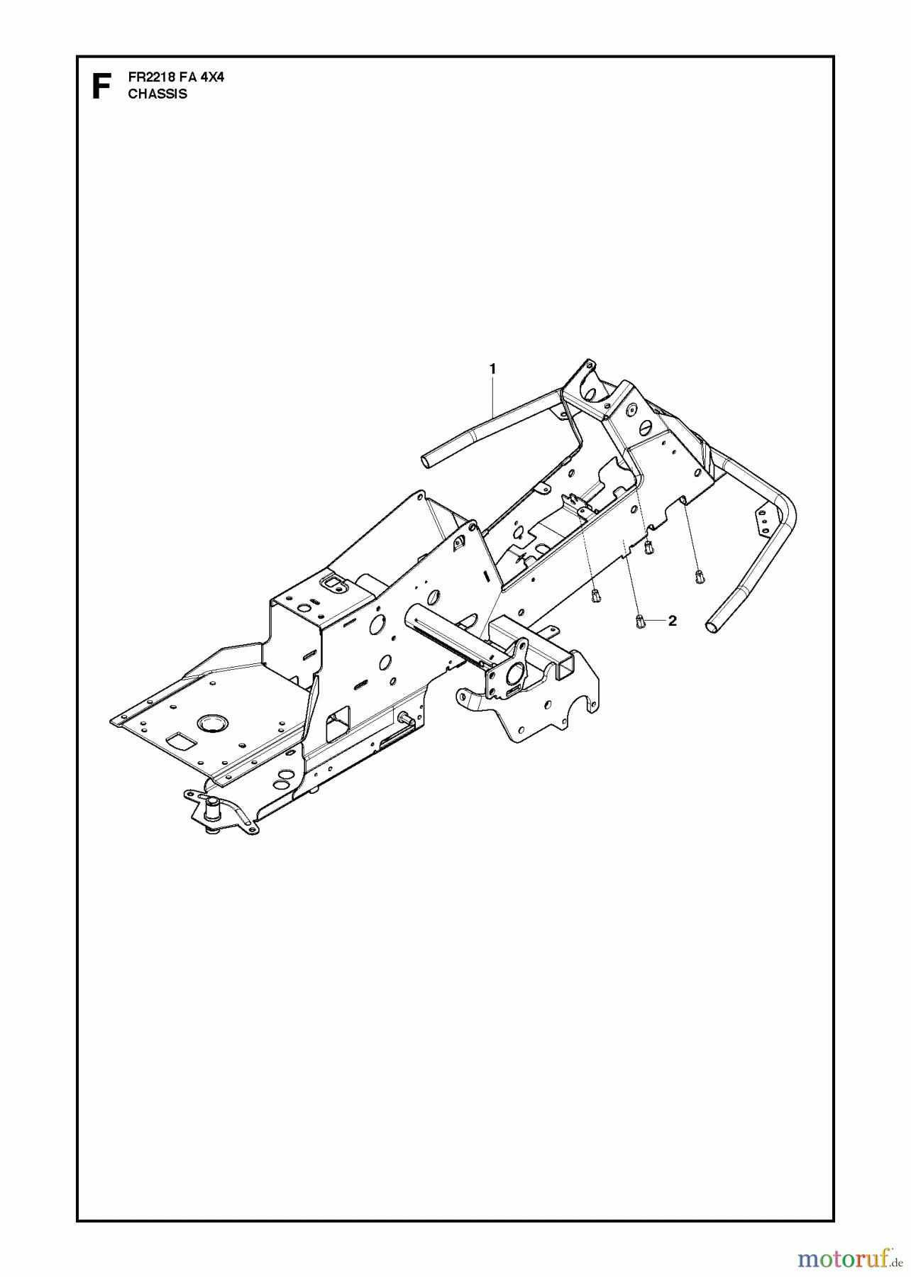 Jonsered Reitermäher FR2218 FA 4x4 (966773701) - Jonsered Rear-Engine Riding Mower (2012) CHASSIS ENCLOSURES