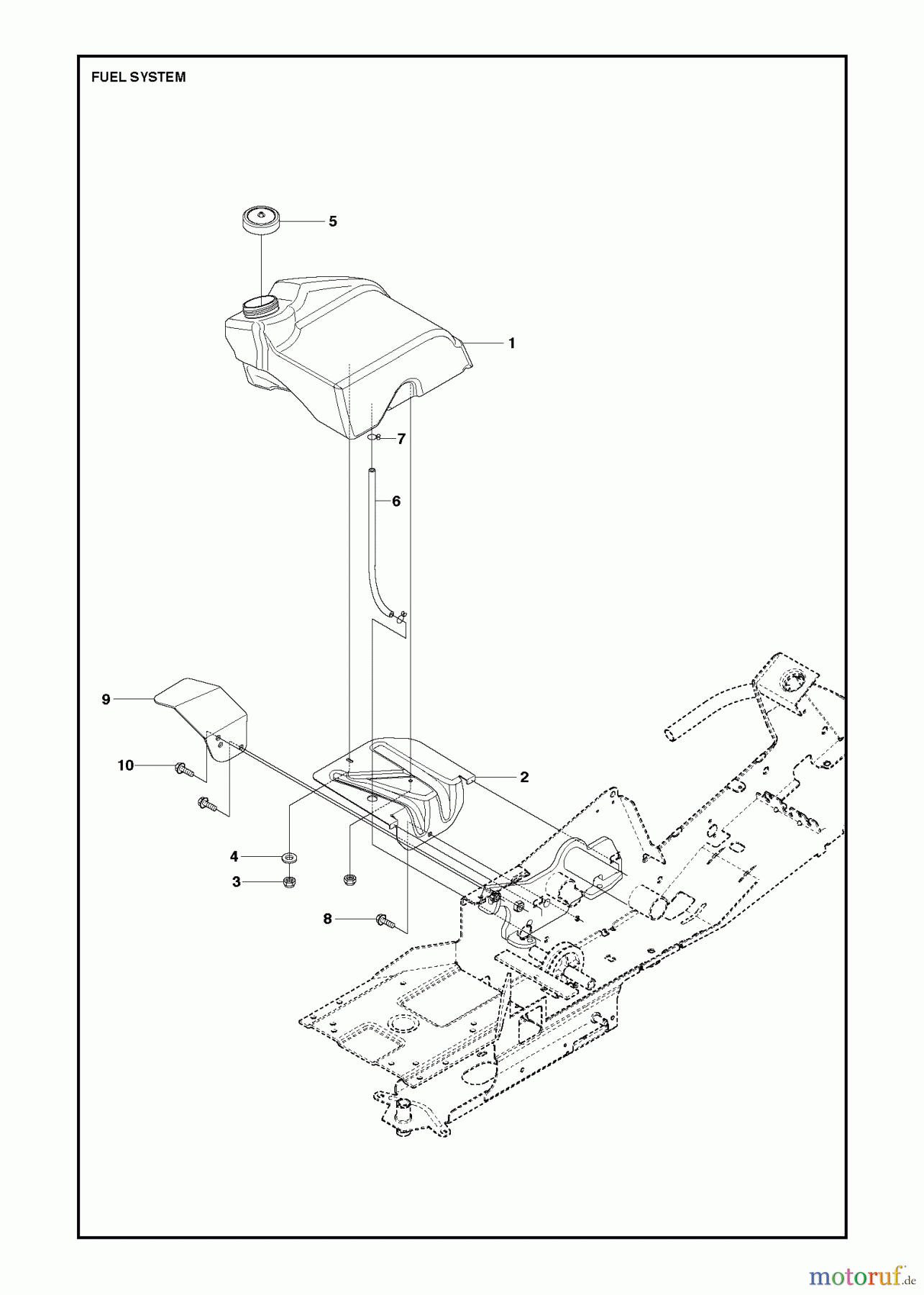 Jonsered Reitermäher FR2218 FA2 4x4 (967179401) - Jonsered Rear-Engine Riding Mower (2013) FUEL SYSTEM
