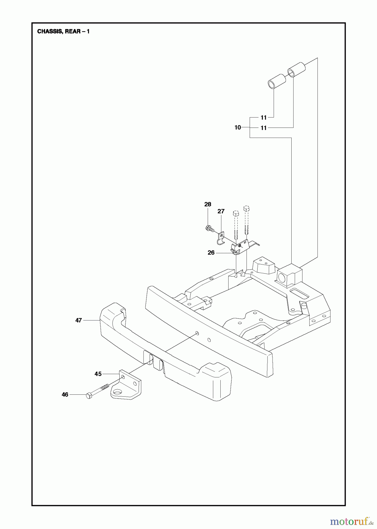  Jonsered Reitermäher FR2218 FA2 4x4 (967179401) - Jonsered Rear-Engine Riding Mower (2013) CHASSIS REAR #2