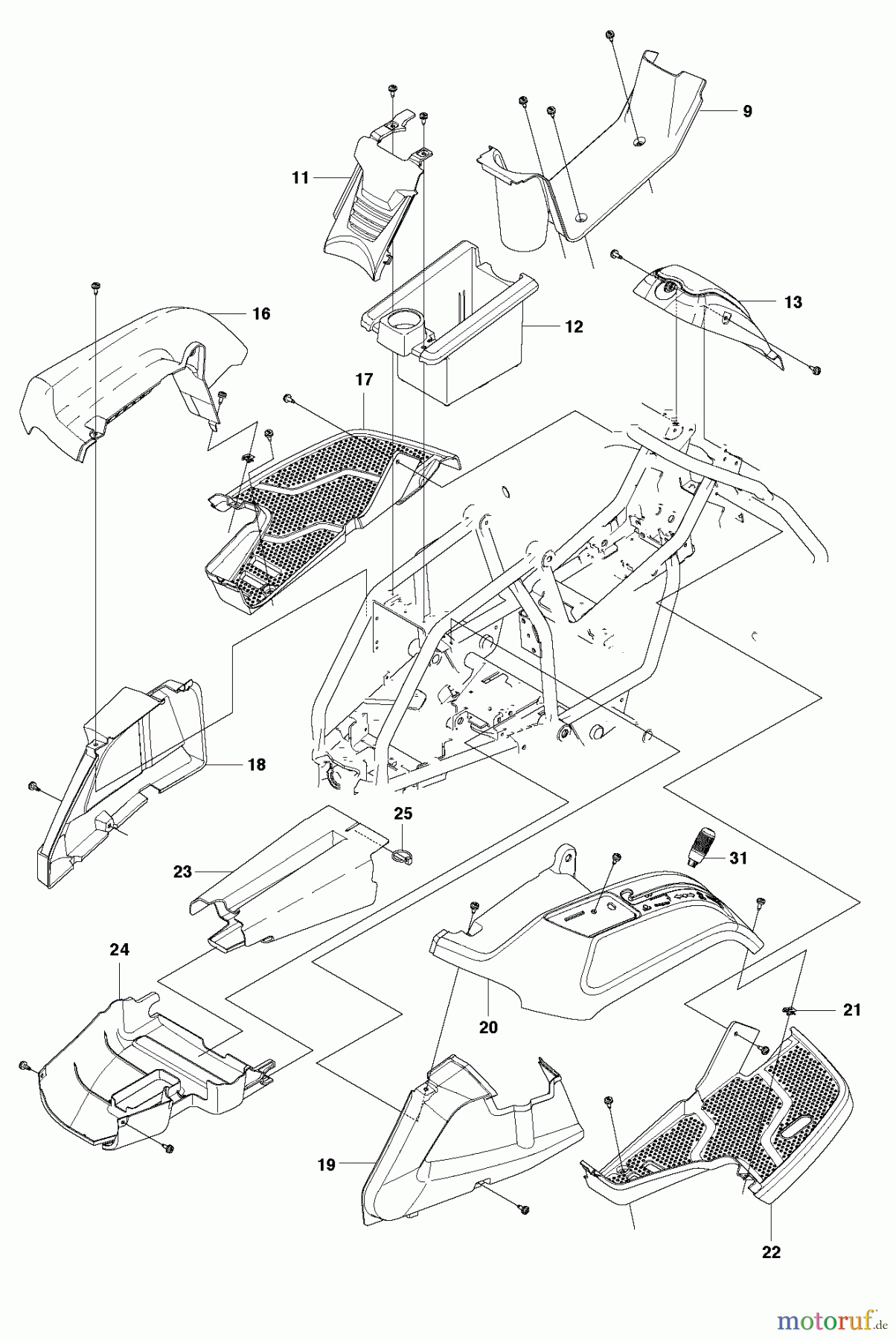 Jonsered Reitermäher FR2312 MA (966639885, 966639801) - Jonsered Rear-Engine Riding Mower (2011-02) COVER #1