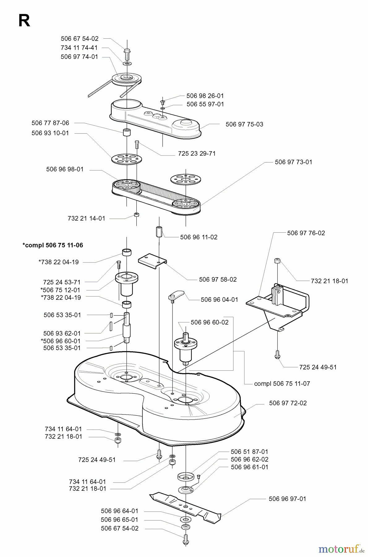 Jonsered Reitermäher FRM13 AUTOMATIC - Jonsered Rear-Engine Riding Mower (2000-01) 90CM CUTTING DECK