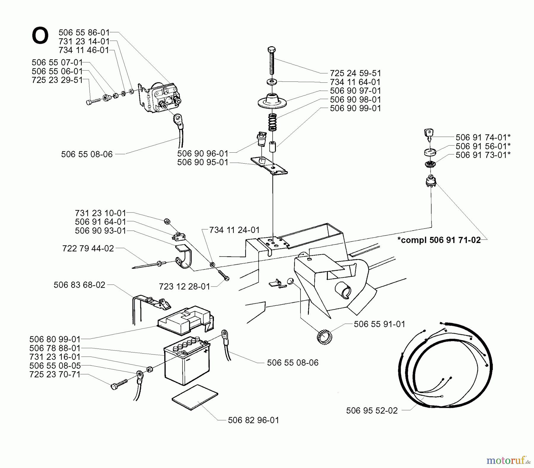 Jonsered Reitermäher FRM13 AUTOMATIC - Jonsered Rear-Engine Riding Mower (2000-01) ELECTRICAL