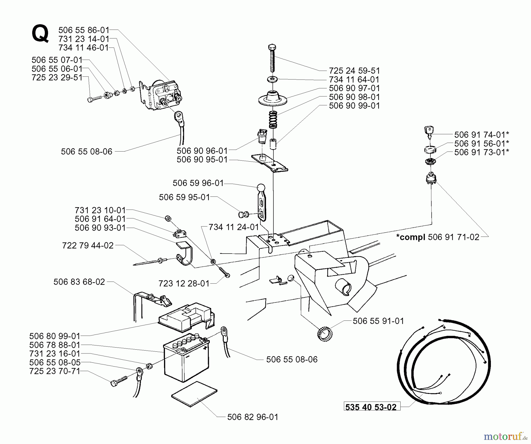  Jonsered Reitermäher FRM13 AUTOMATIC - Jonsered Rear-Engine Riding Mower (2001-01) ELECTRICAL