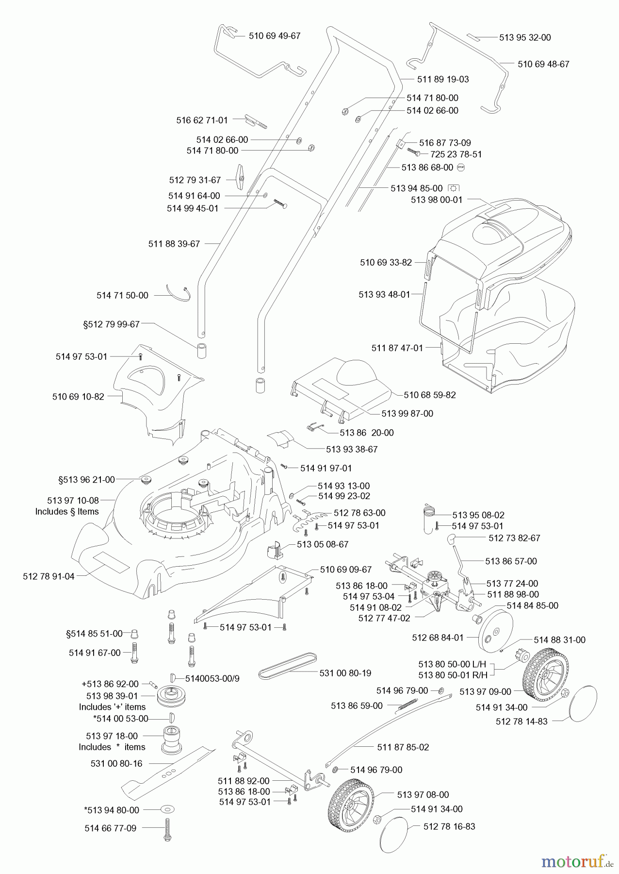 Jonsered Rasenmäher 560 RD - Jonsered Walk-Behind Mower (2000-04) PRODUCT COMPLETE