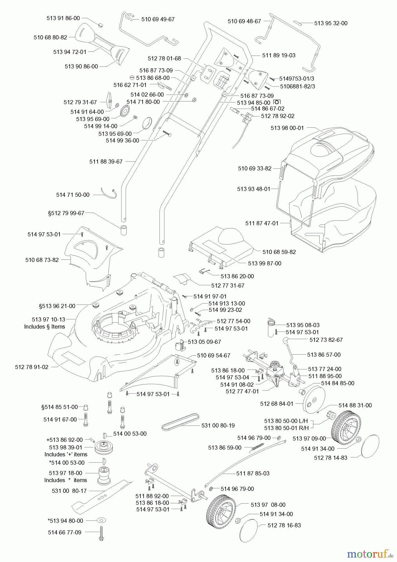 Jonsered Rasenmäher 580 RD - Jonsered Walk-Behind Mower (2000-04) PRODUCT COMPLETE