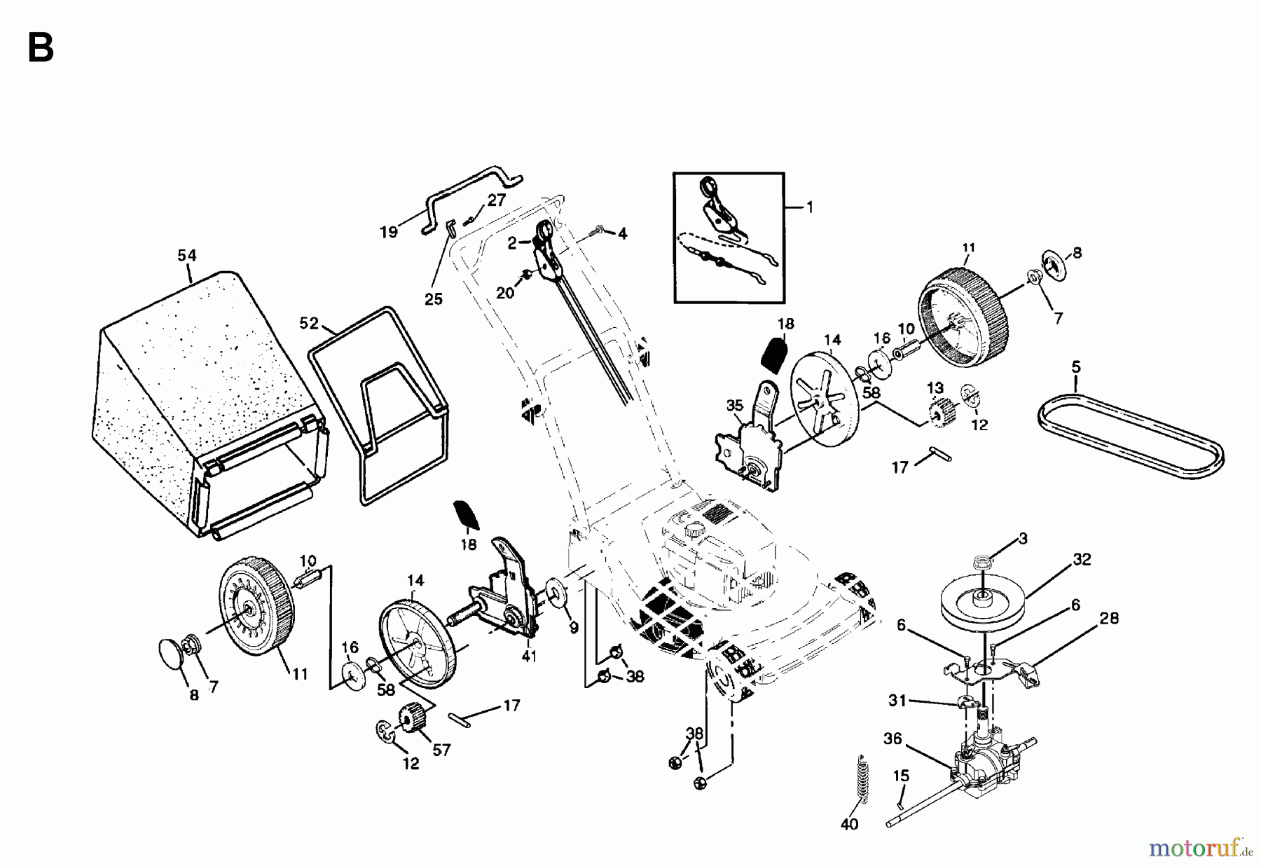 Jonsered Rasenmäher 600 RDII (J600RDD) - Jonsered Walk-Behind Mower (1998-02) PRODUCT COMPLETE #2