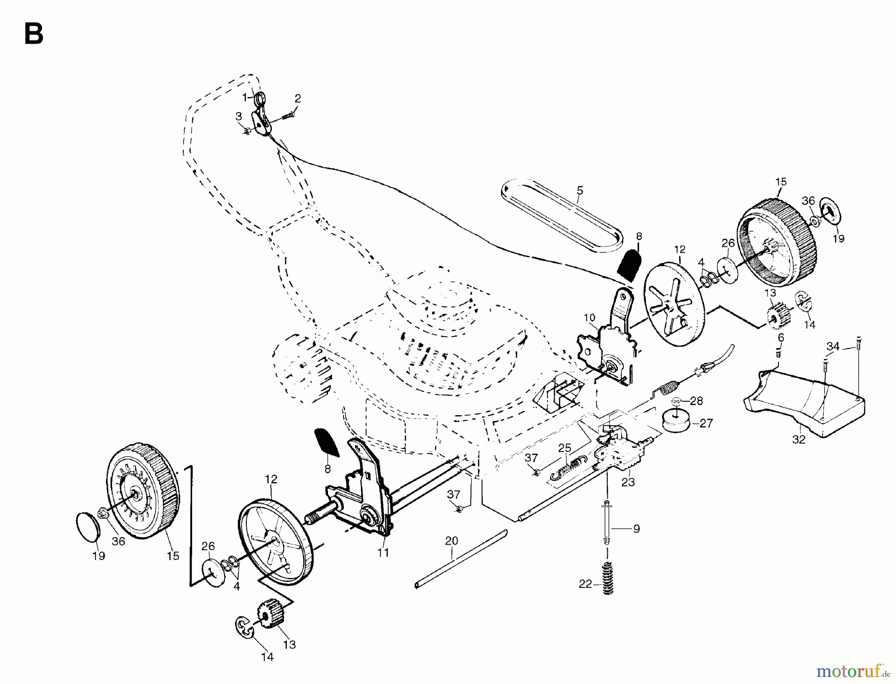 Jonsered Rasenmäher 600 SD - Jonsered Walk-Behind Mower (1998-01) PRODUCT COMPLETE #1