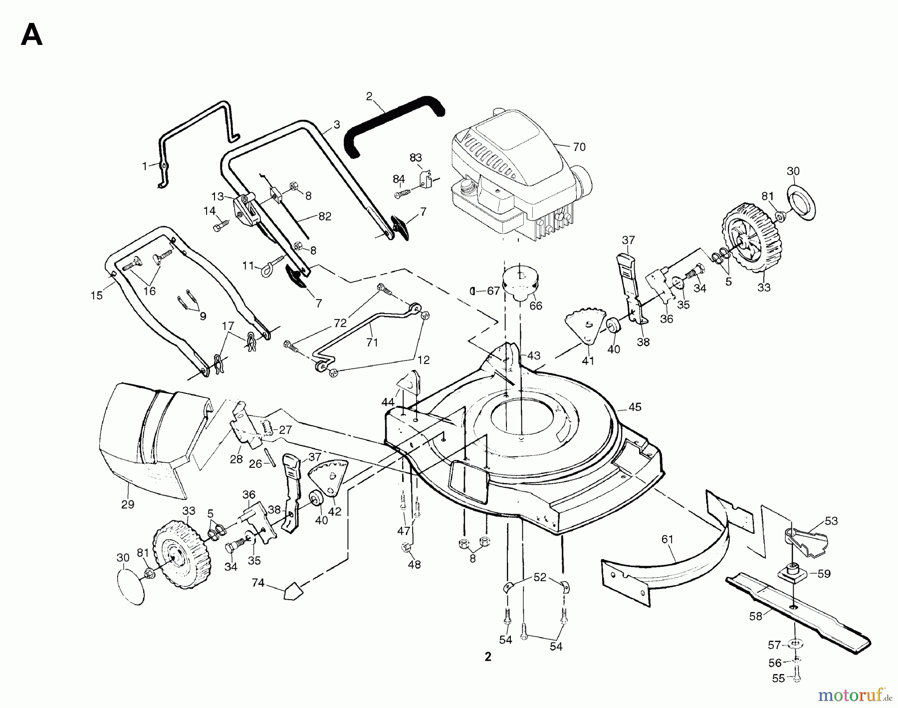 Jonsered Rasenmäher 600 SD - Jonsered Walk-Behind Mower (1998-01) PRODUCT COMPLETE #3