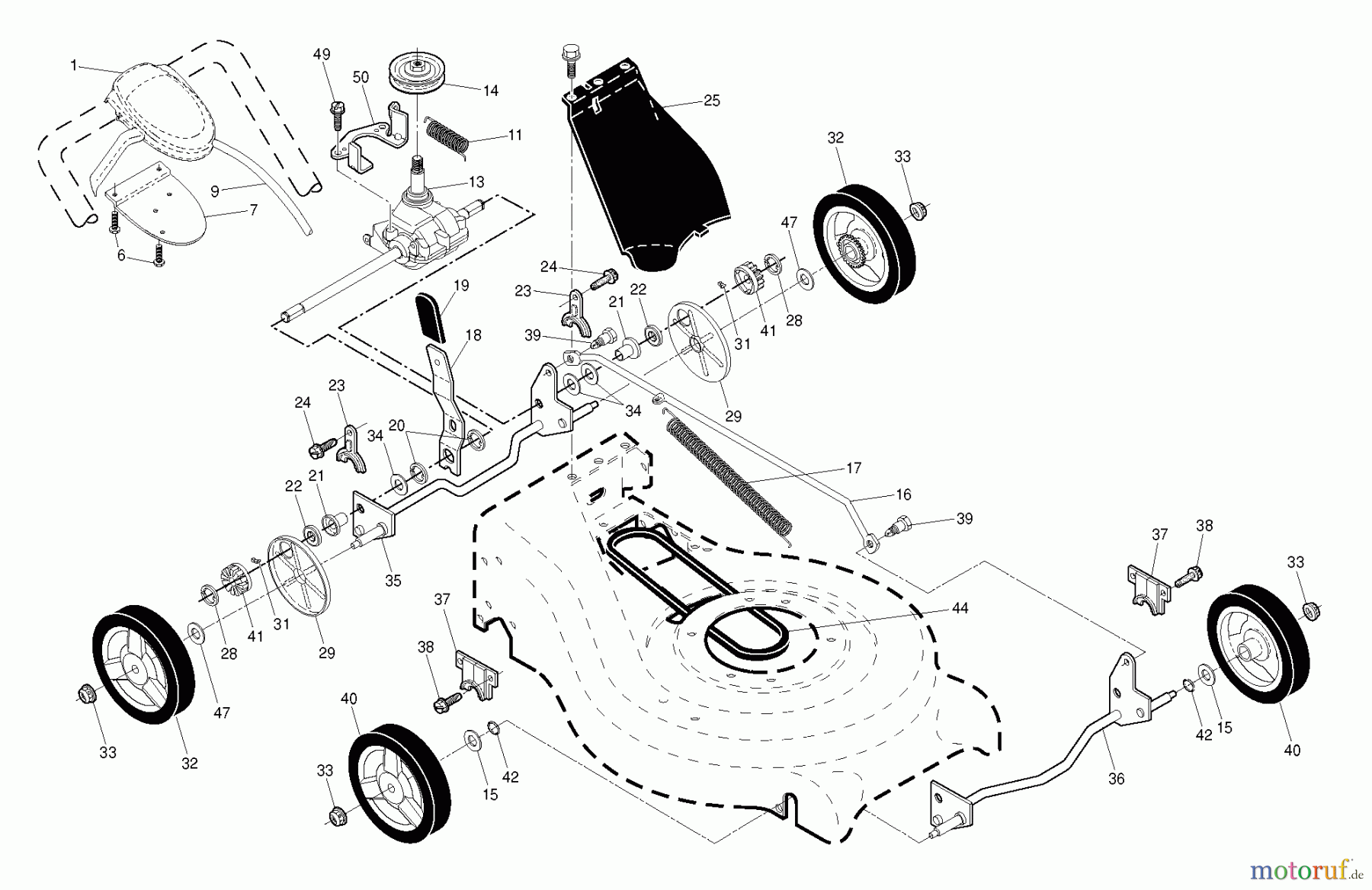 Jonsered Rasenmäher LM2152CMDAE (96141024201) - Jonsered Walk-Behind Mower (2012-02) DRIVE
