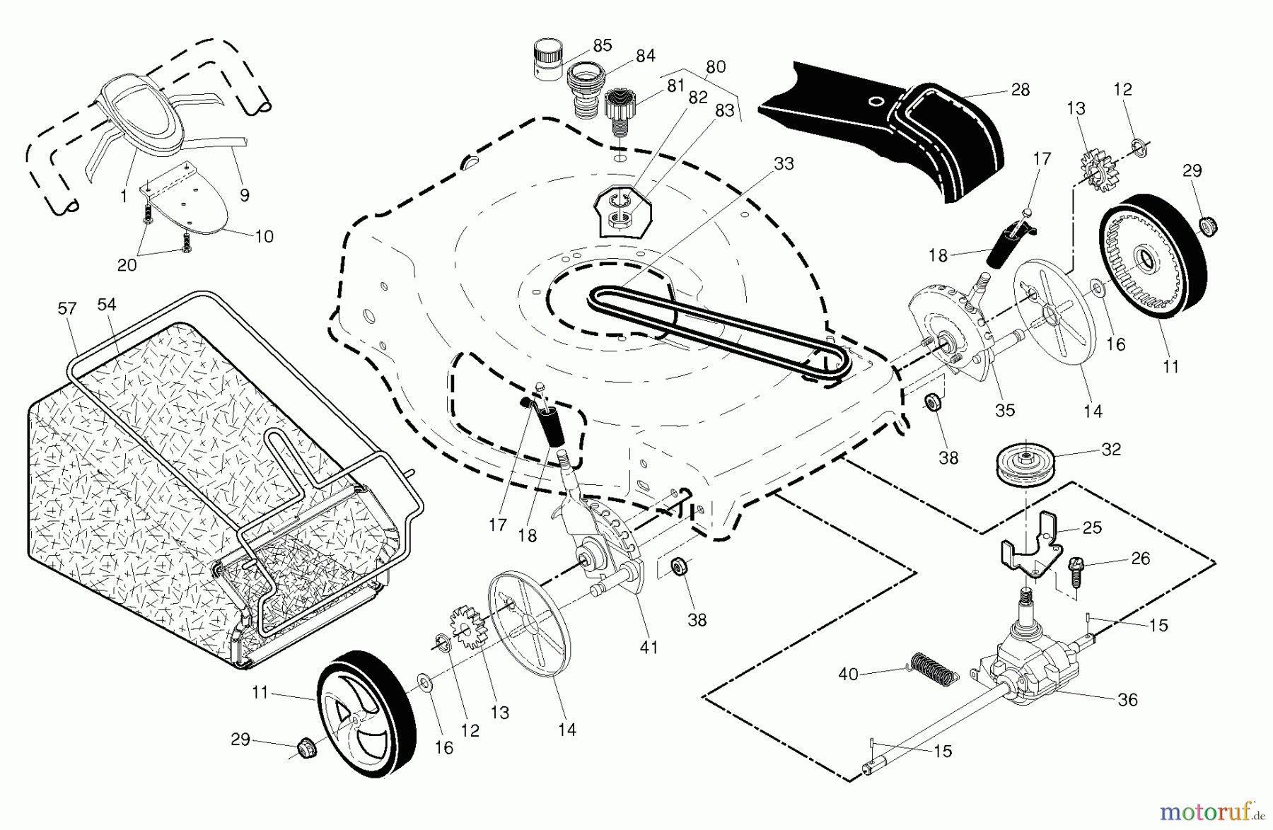  Jonsered Rasenmäher LM2156CMDA (96141022304) - Jonsered Walk-Behind Mower (2011-12) DRIVE