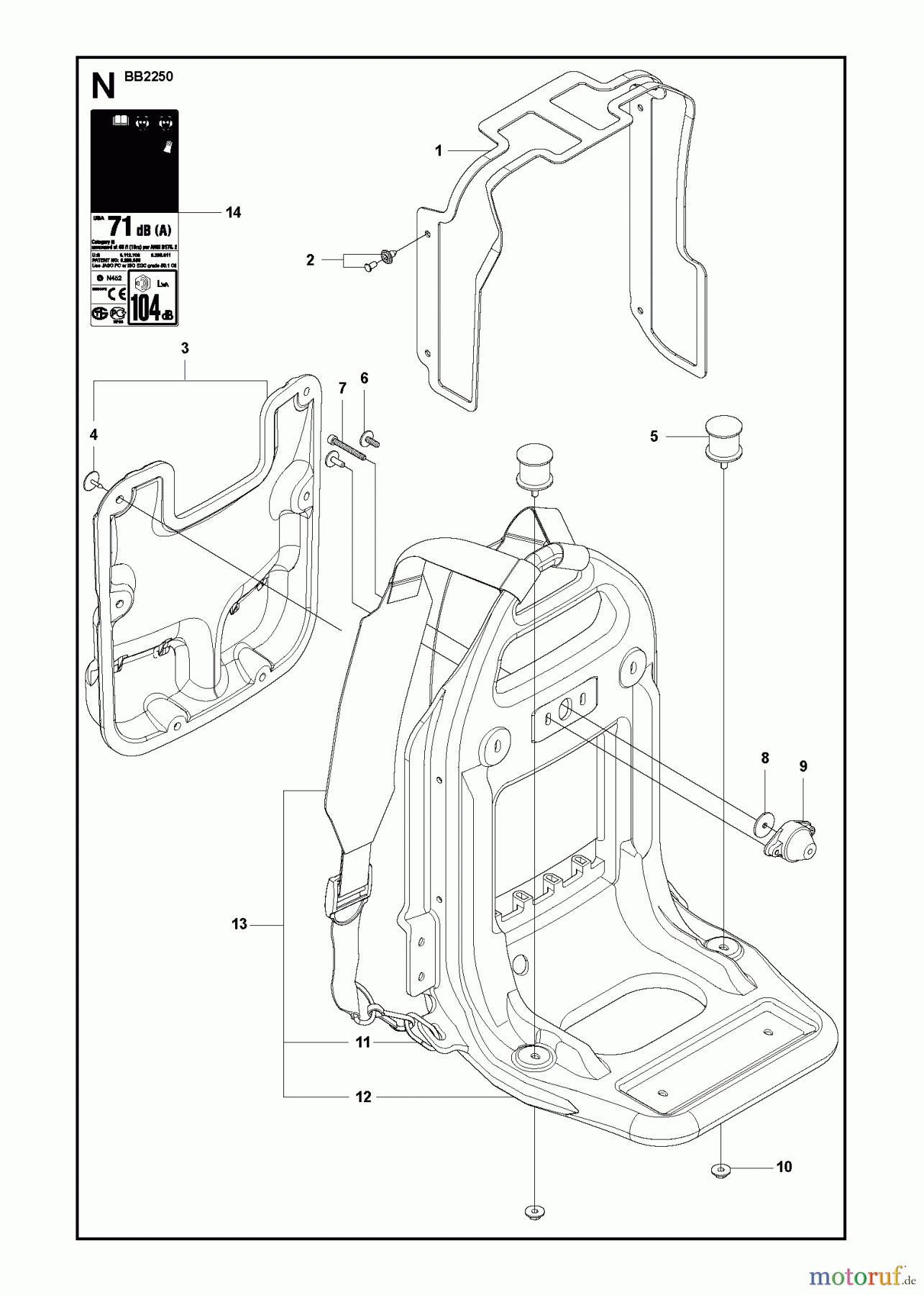  Jonsered Sonstiges BB2250 - Jonsered Blower/Vacuum (2009-09) FRAME