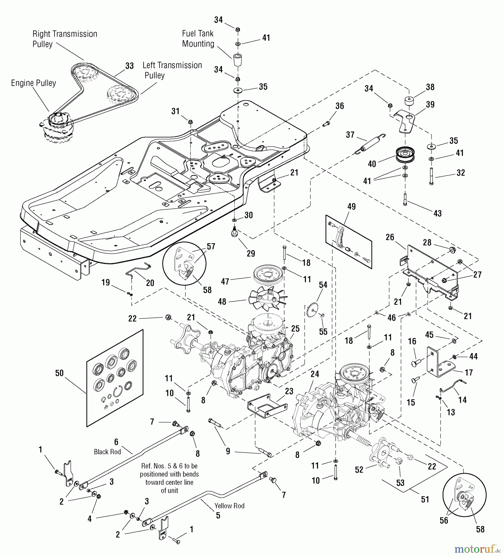 Murray Nullwendekreismäher, Zero-Turn C950-60929-0 (7800577) - Craftsman ZTS6000, 21HP B&S w/42