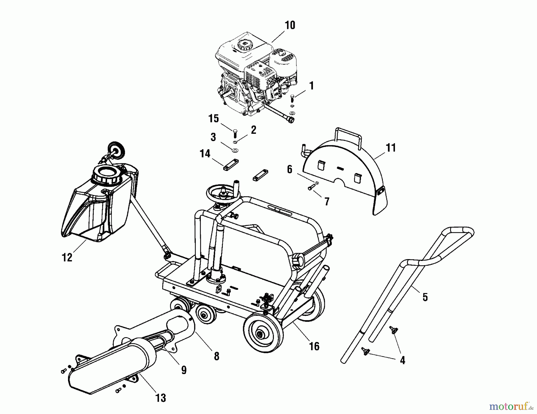  Murray Betonsägen EX14-S (866055) - Briggs & Stratton Concrete Floor Walk-Behind Saw Main Unit (866055)