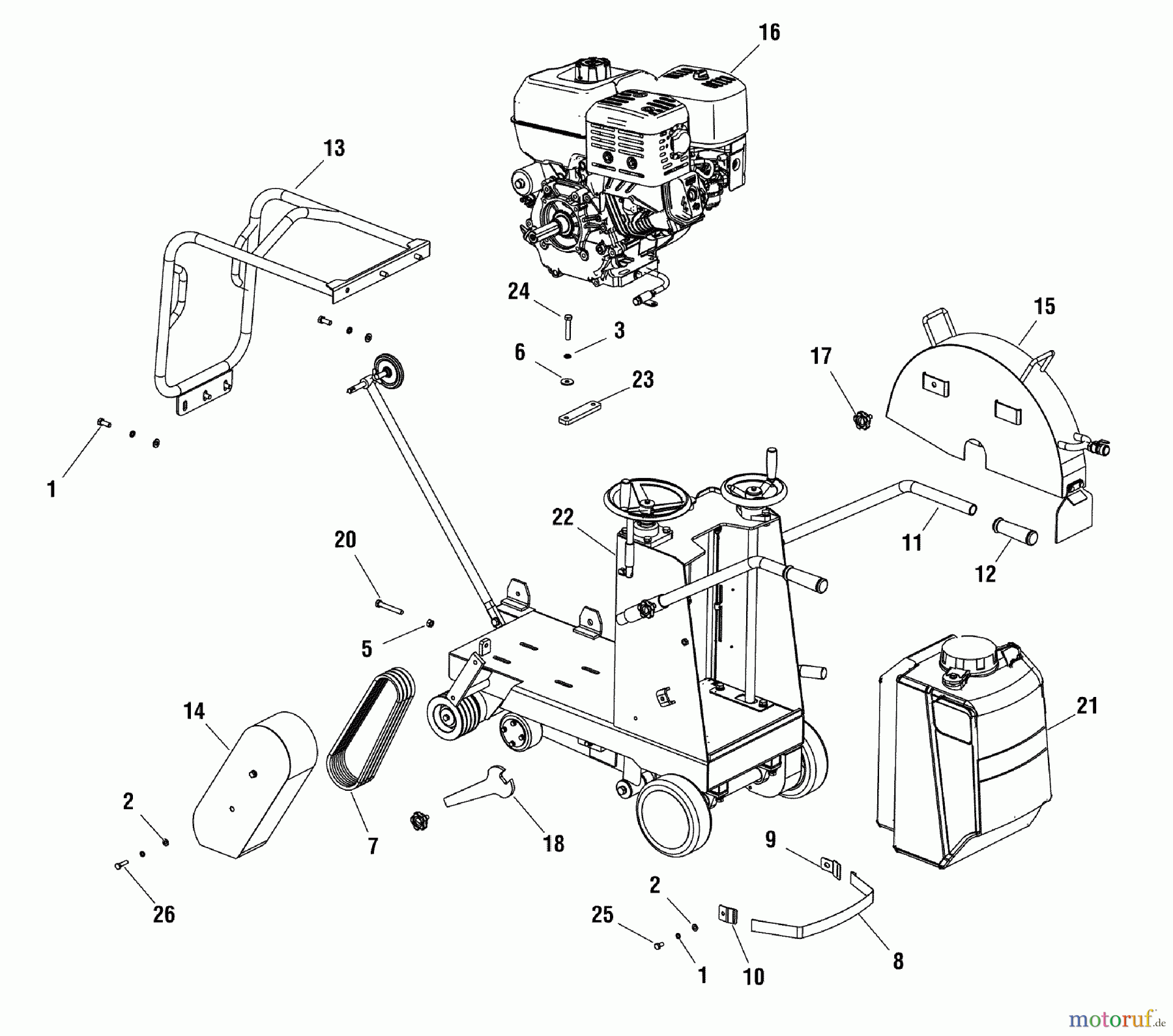  Murray Betonsägen EX20-S (866057) - Briggs & Stratton Concrete Floor Walk-Behind Saw Main Unit (866057)