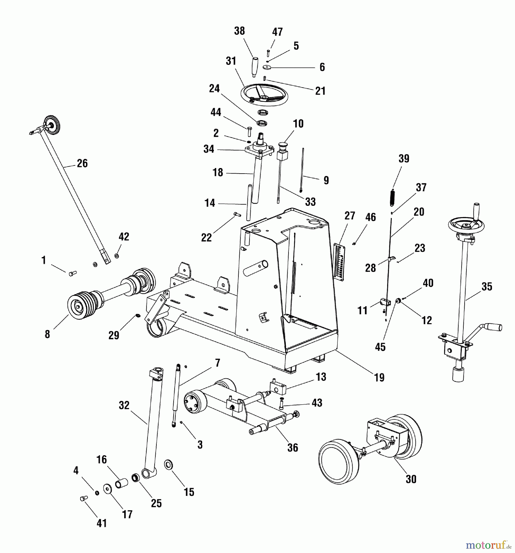 Murray Betonsägen EX20-S (866057) - Briggs & Stratton Concrete Floor Walk-Behind Saw Water Tank Frame Assembly (80003285)