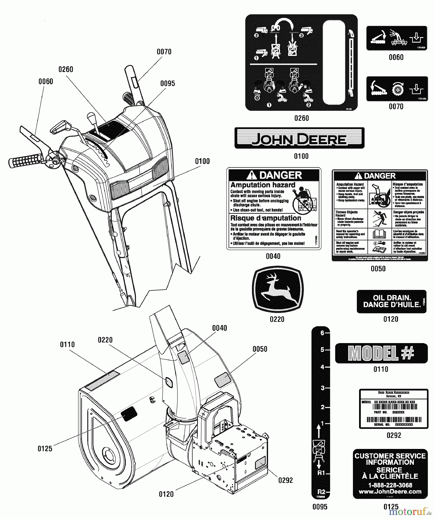 Murray Schneefräsen 1338PE (LP37060) (1696046) - John Deere 38