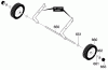 Murray 620000x30NC - 20" Single Stage Snow Thrower (2004) Ersatzteile Wheel Assembly