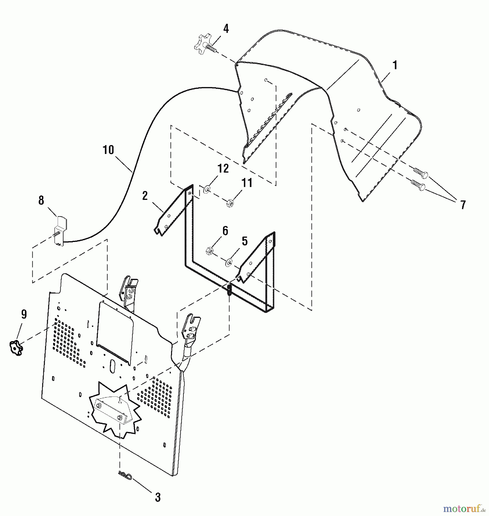  Murray Rasenmäherzubehör 1698401 - Murray Service Kit, Rear Discharge Deflector Rear Discharge Deflector Group (1687401)