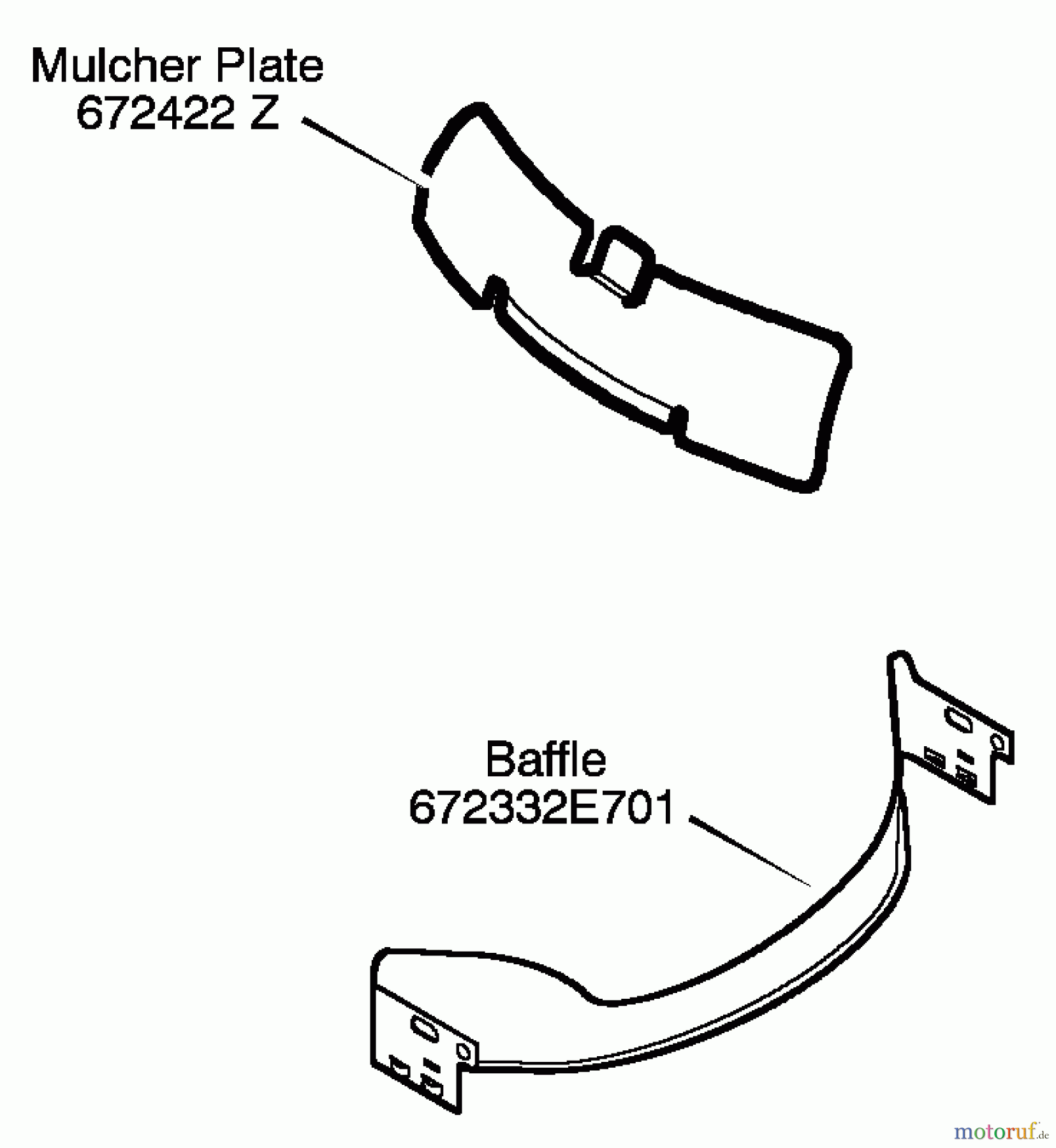  Murray Rasenmäherzubehör 24024A - Murray Mulch Kit (1998) Mulcher Kit 24024a