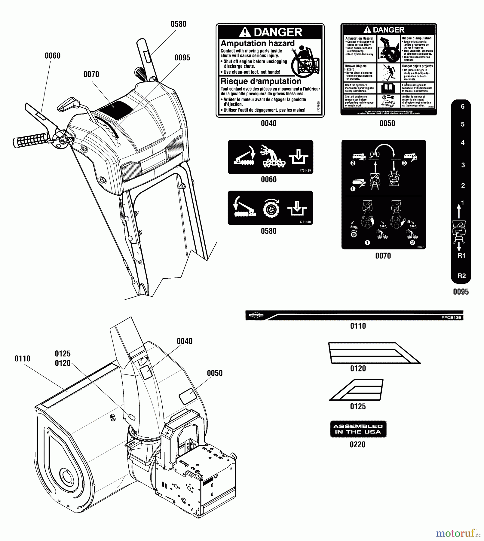 Murray Schneefräsen BP2138S (1696160-00) - Briggs & Stratton 38