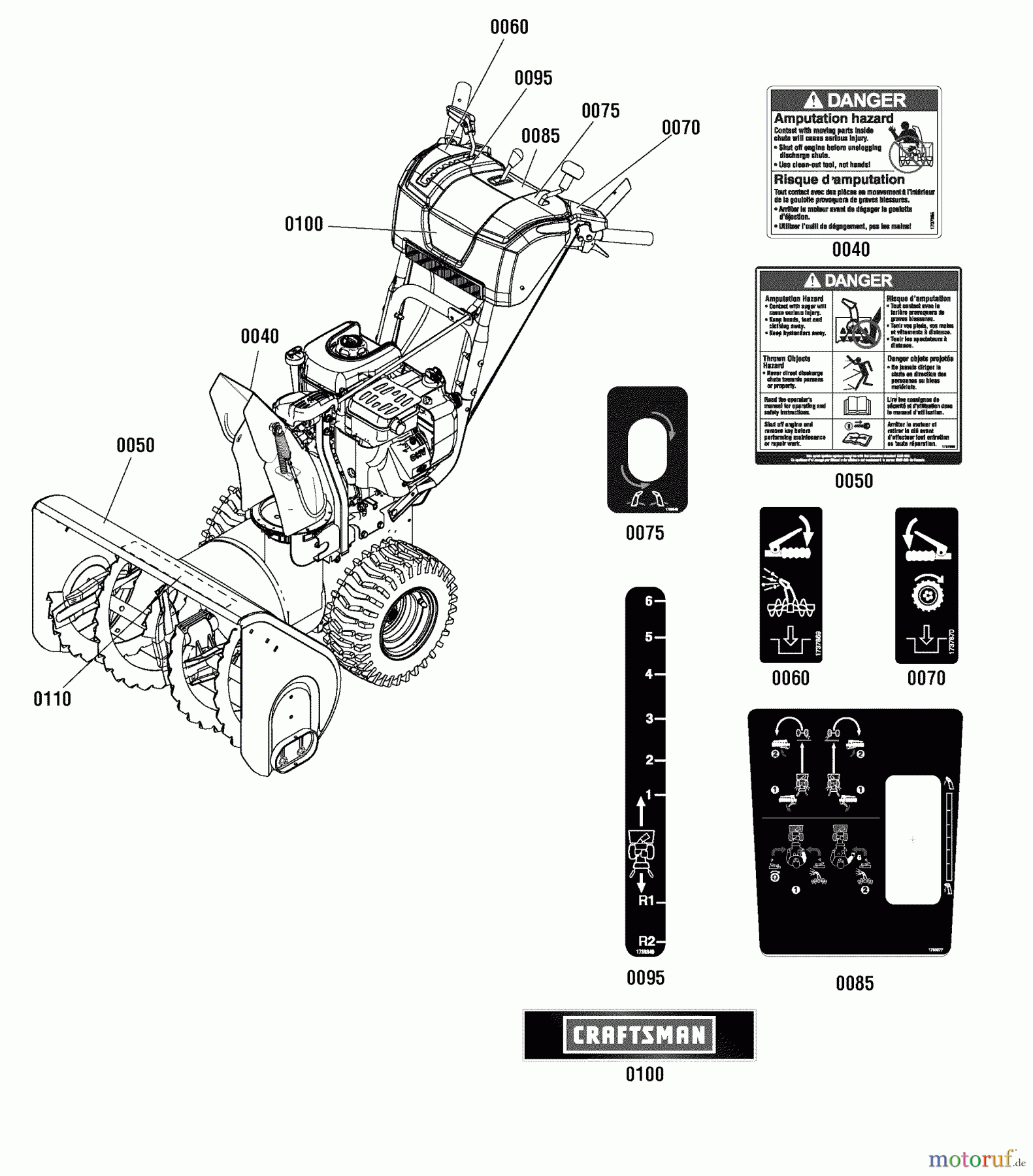 Murray Schneefräsen C950-52125-0 (1696100) - Craftsman 27