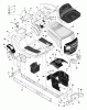Murray 40538A - 40" Lawn Tractor (1997) Ersatzteile Chassis & Hood
