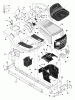 Murray 40541A - 40" Lawn Tractor (1997) Ersatzteile Chassis & Hood
