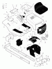 Murray 40541C - 40" Lawn Tractor (1999) Ersatzteile Chassis & Hood