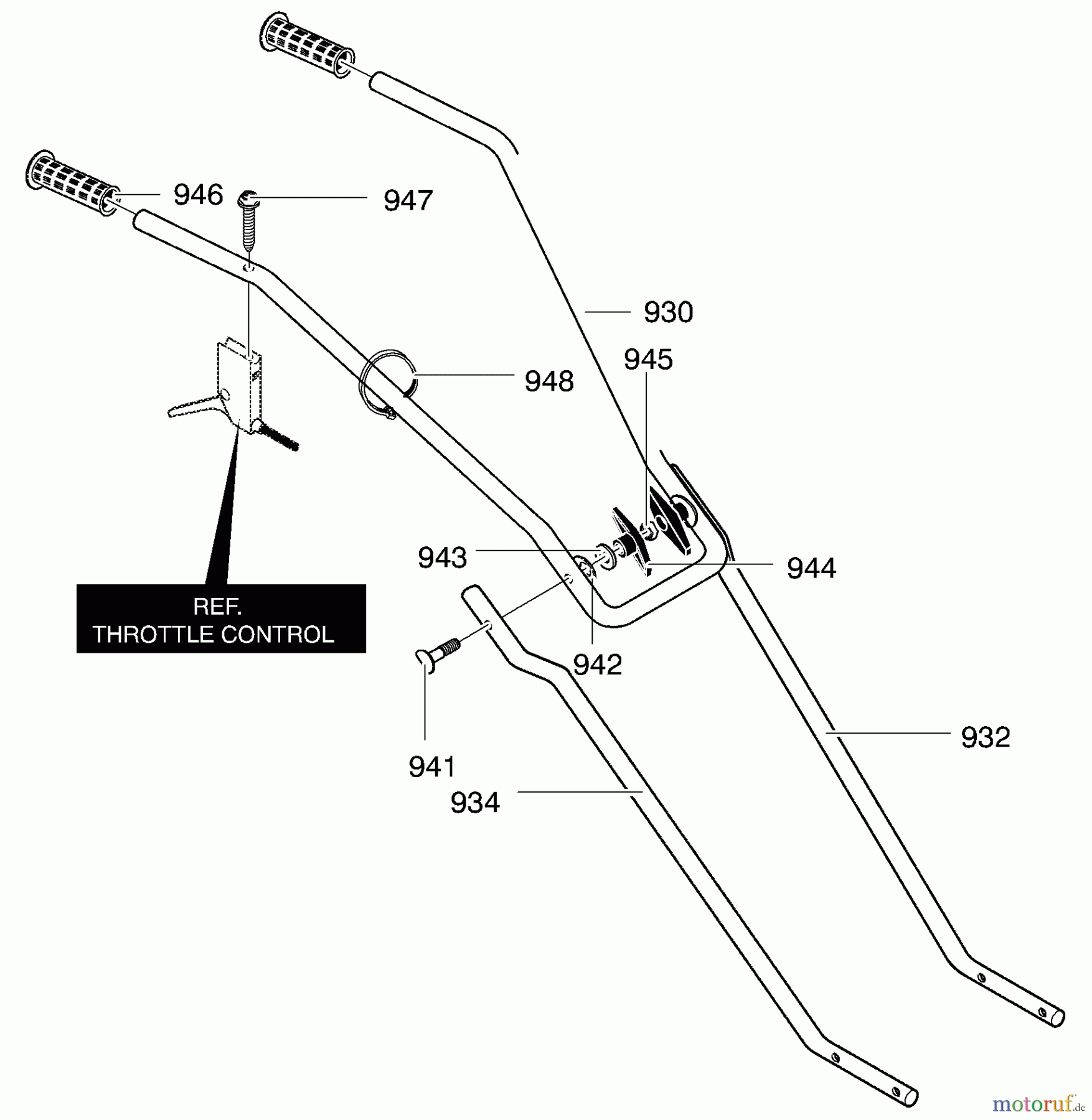 Murray Motorhacken und Kultivierer 11052x6C - Murray Ultra Cultivator (2001) Handle Assembly