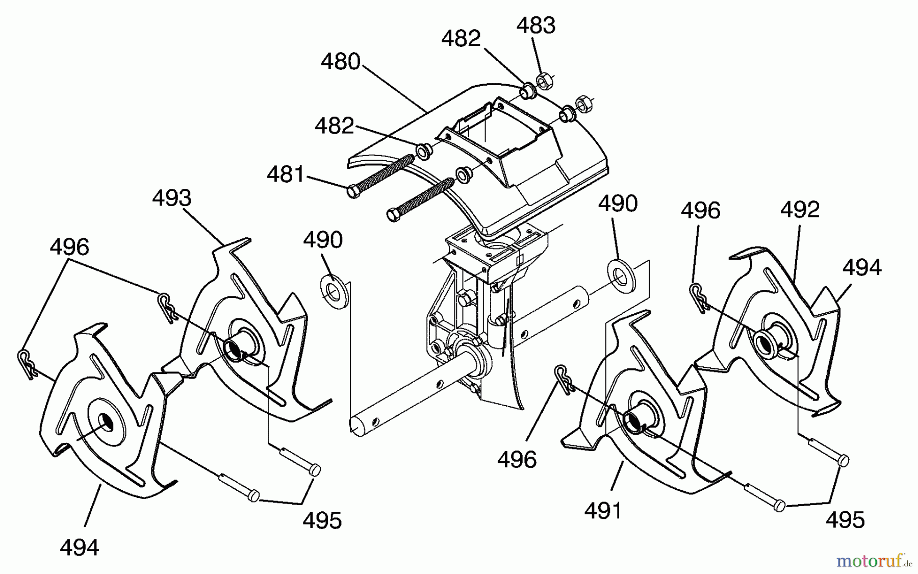Murray Motorhacken und Kultivierer 11052x6C - Murray Ultra Cultivator (2001) Tine & Shield Assembly