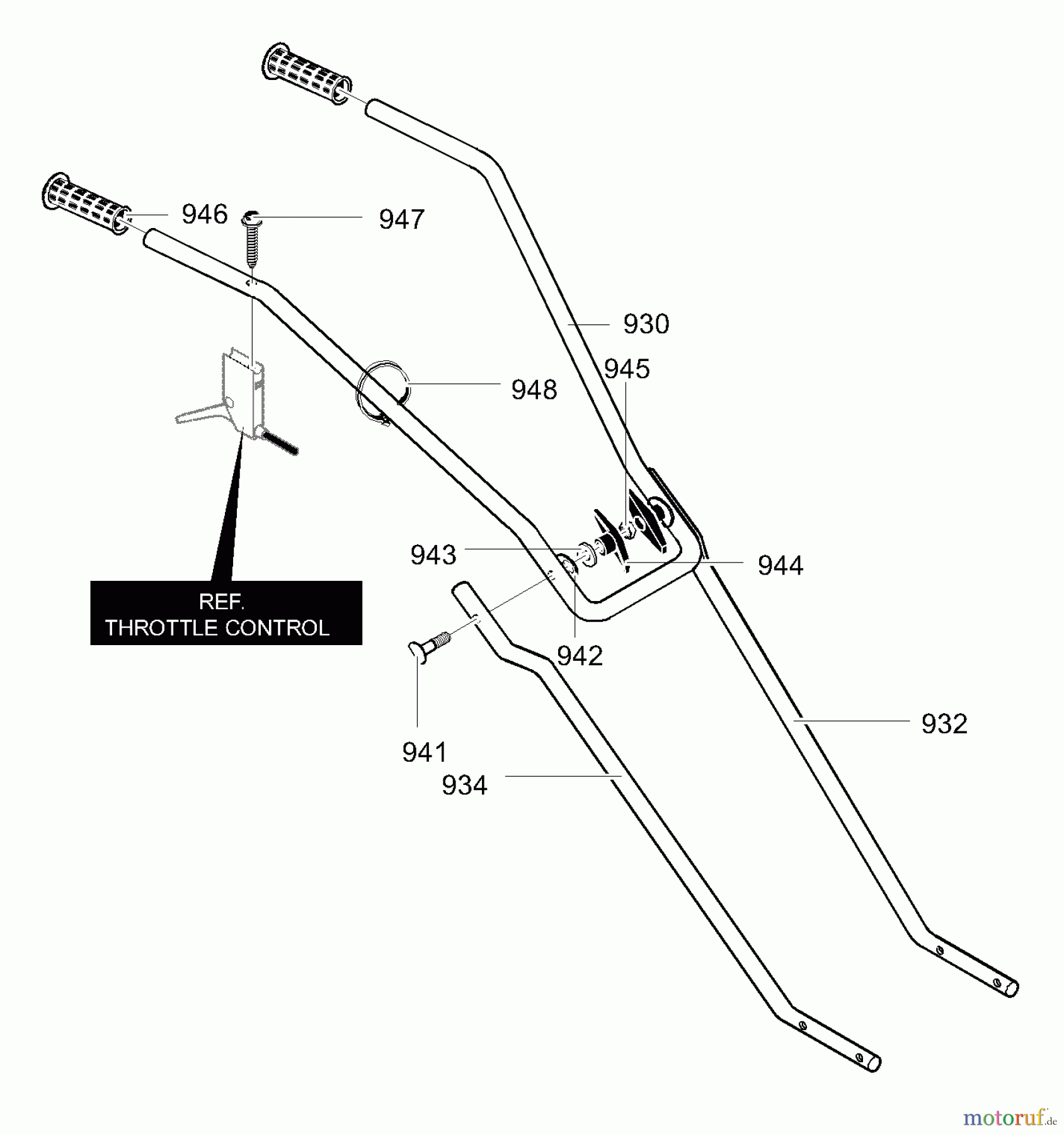 Murray Motorhacken und Kultivierer 11052x92C - B&S/Murray Cultivator (2002) (Walmart) Handle Assembly