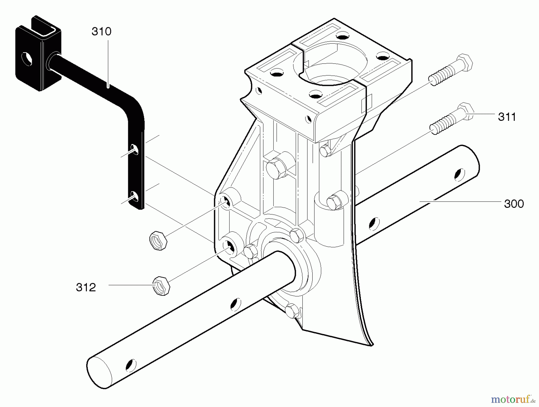 Murray Motorhacken und Kultivierer 11053x4NA - Murray Cultivator (2004) Depth Rod Mount