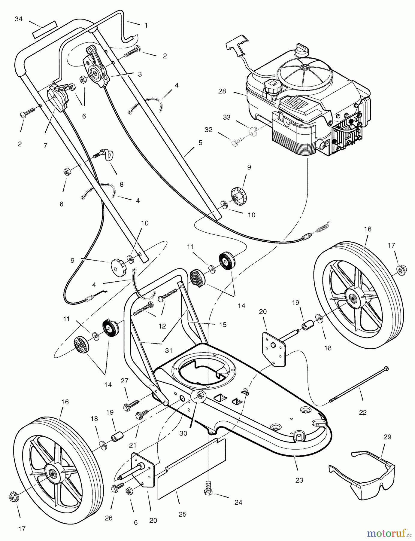  Murray Trimmer zum Schieben 1695974 - Champion String Trimmer (2010) Housing Assembly