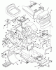 Murray 40717A - 40" Lawn Tractor (1997) Ersatzteile Chassis & Hood