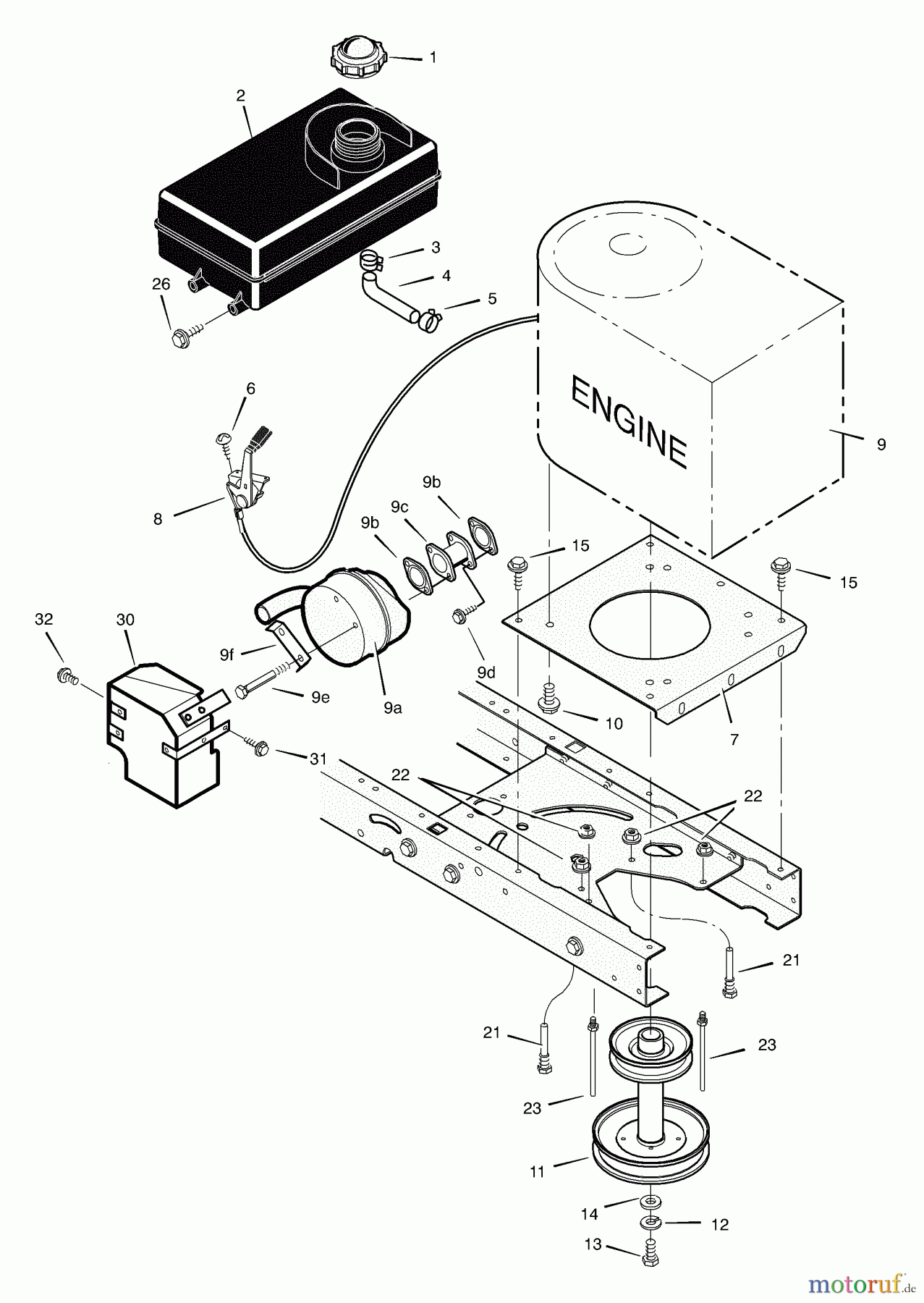  Murray Rasen- und Gartentraktoren 425001x8B - Scotts 42