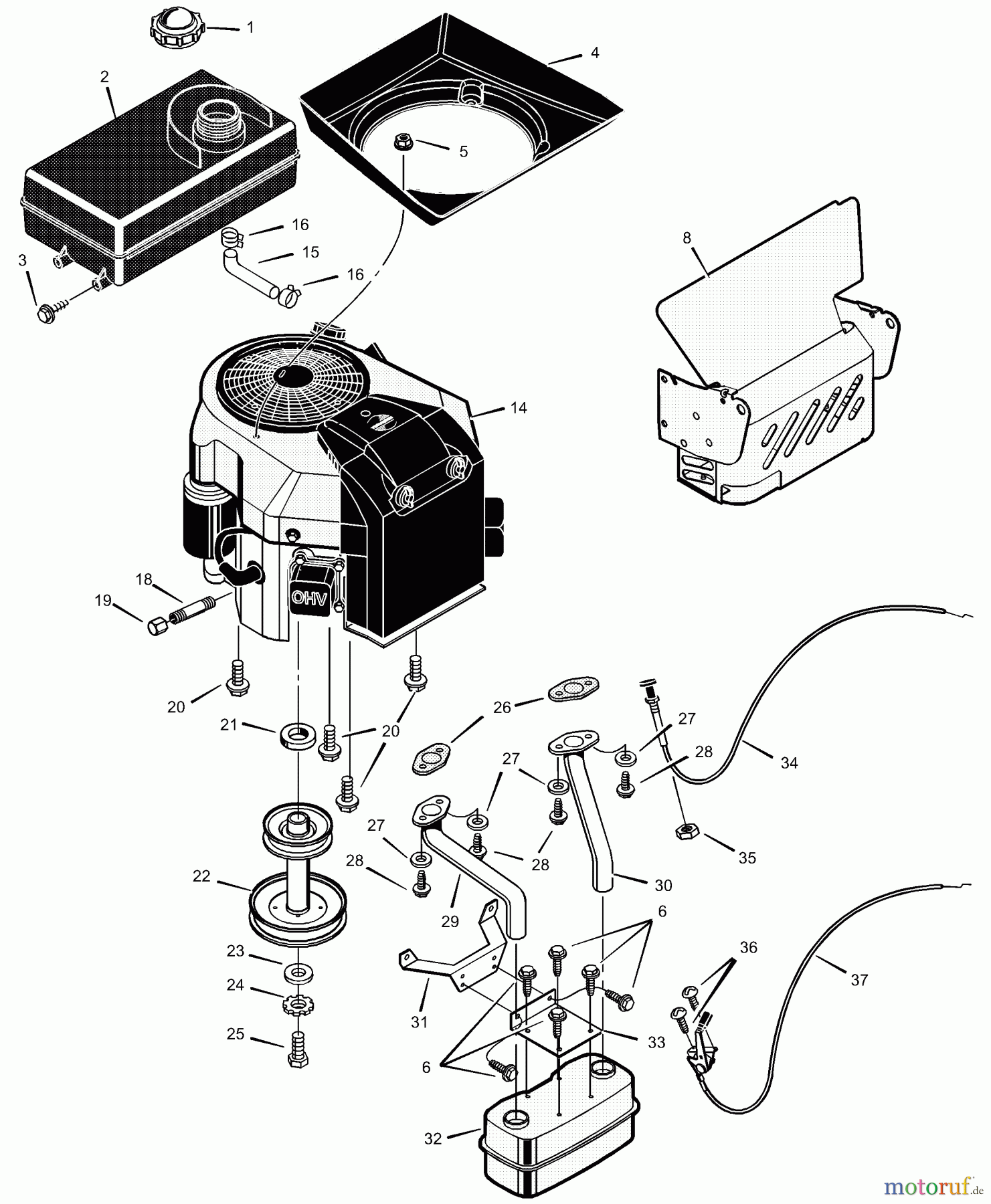 Murray Rasen- und Gartentraktoren 425614x92A - B&S/Murray 42