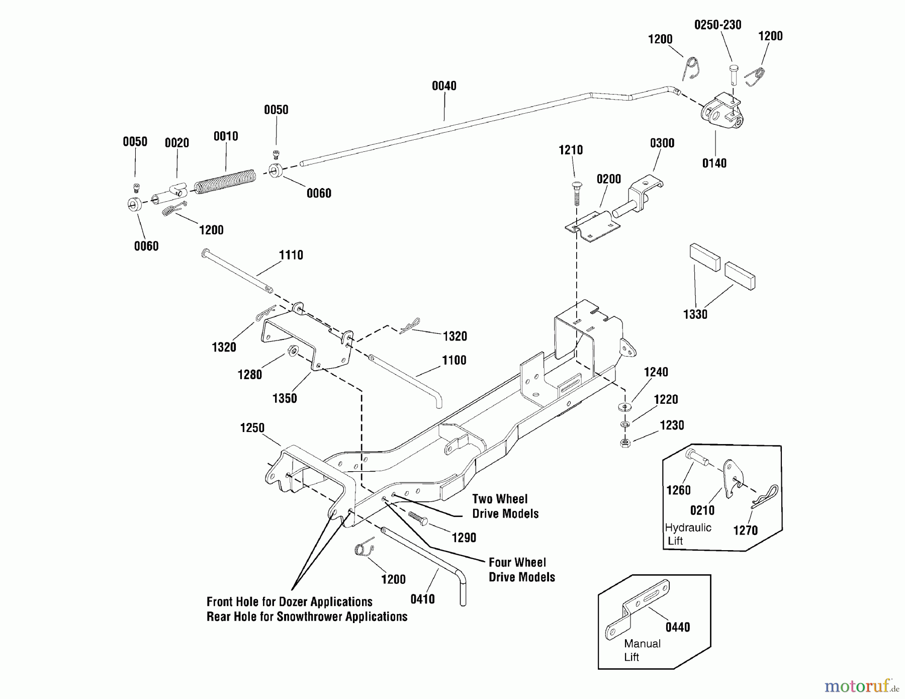 Murray Zubehör 1695195 - Murray Hitch, Sub Frame Hitch Group (987583_987584)