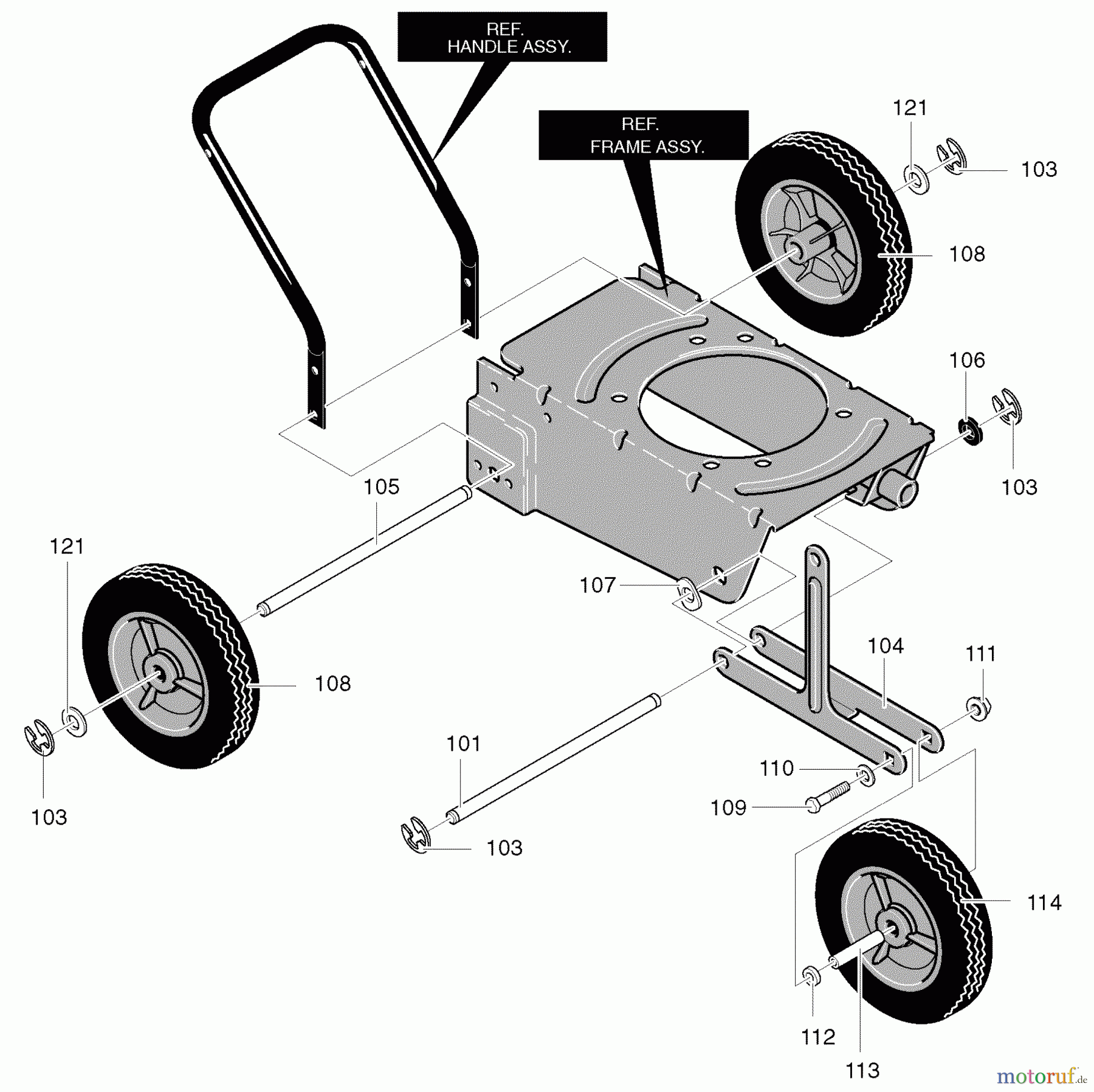 Murray Kantenschneider 536.772321 - Craftsman Edger (2006) (Sears) Wheel Assembly