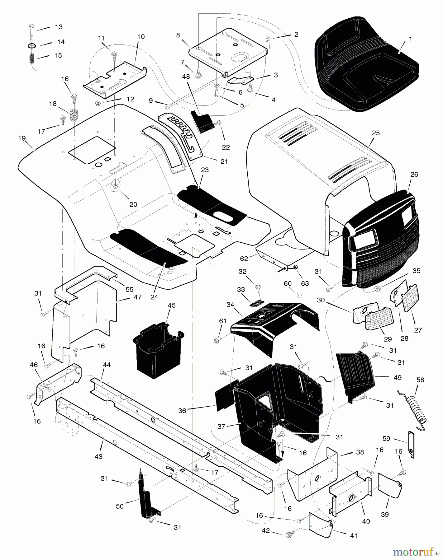  Murray Rasen- und Gartentraktoren 42583x9A - B&S/Murray 42